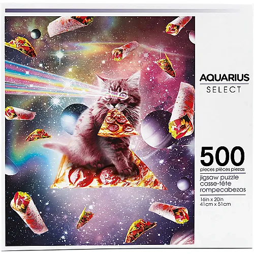 Aquarius Puzzle Random Galaxy Cat Pizza (500Teile)