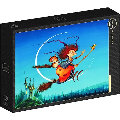 Grafika Puzzle Art Collection Fran�ois Ruyer Die Hexe auf ihrem Besen (1000Teile)
