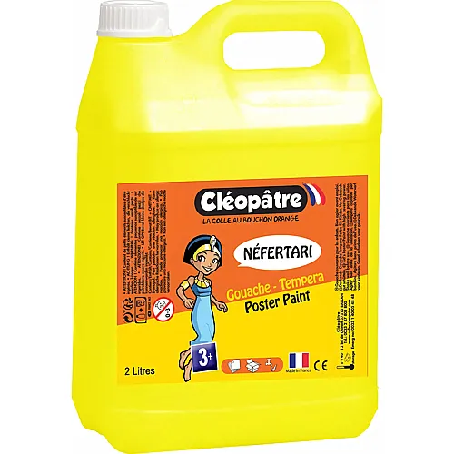 Cleopatre Gouache Nefertari Prim�rgelb 2 Liter