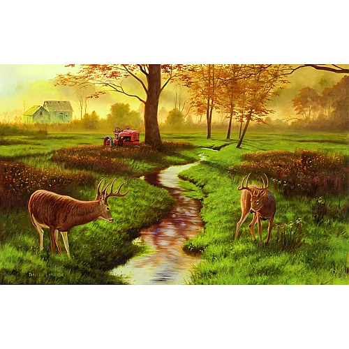 SunsOut Puzzle Lambson Wildlife Art The Great Rivalry - 550 Teile