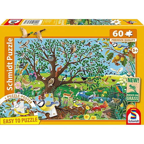 Schmidt Puzzle Tiere im Garten - 60 Teile