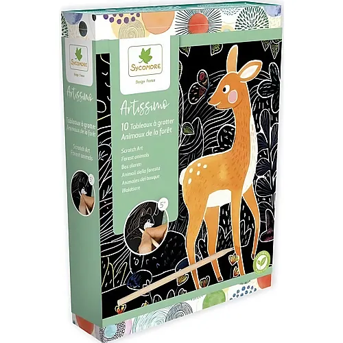 Sycomore Artissimo PM Scratch Art Animaux DE LA Foret