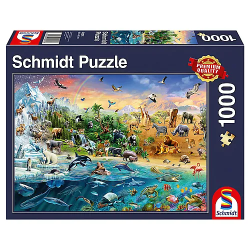 Schmidt Puzzle Die Welt der Tiere (1000Teile)