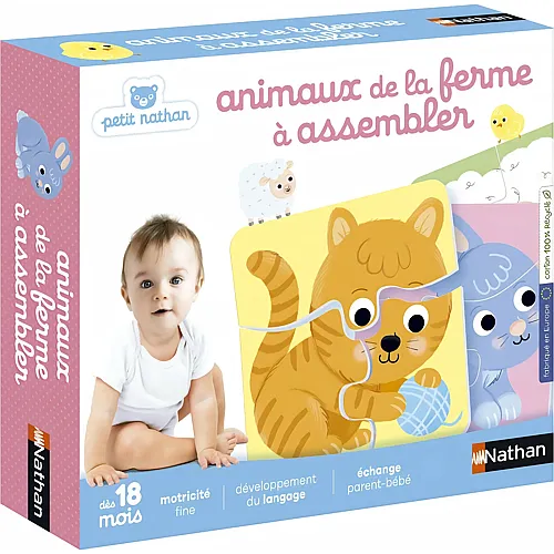 Petit Nathan 4 Animaux DE LA Ferme A Assembler