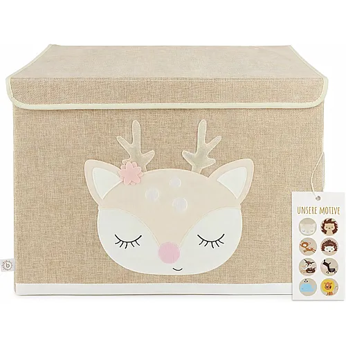 Bieco Faltbox mit Deckel | 65 Liter | ca. 36 x 36 x 51 cm | Spielzeugkiste | Kinder | Kisten | gross | Wickeltisch Organizer