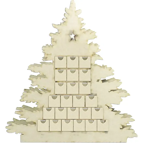 Aladine Holz Adventskalender Xmasbaum