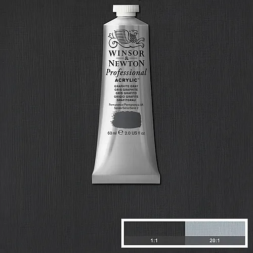 Winsor & Newton W&n Prof. Acrylfarbe 60ml Tube Graphitgrau