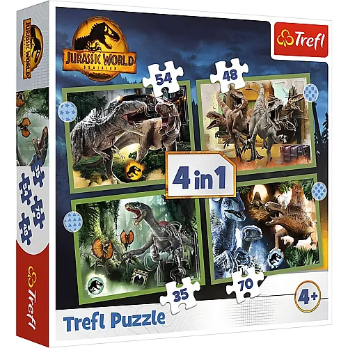 Trefl Puzzle 4in1 Jurassic World (35-70)