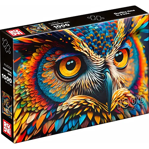 Bunte Eule - 1000 Teile