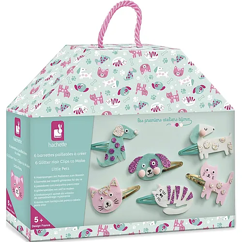 Janod Kreativ 6 Haarsprangen Little Pets