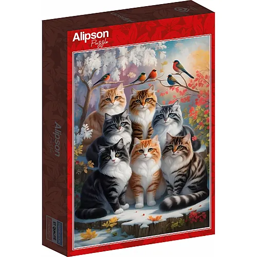 Alipson Puzzle Winter der Katzen - 1000 Teile