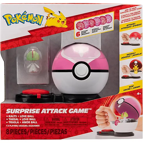 Jazwares Pok�mon PKW3722 - Surprise Attack Game Einzelpack - Trasla mit Sympaball, offizielle Figur mit Ball