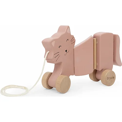 Trixie Wackel-Nachziehtier aus Holz Katze