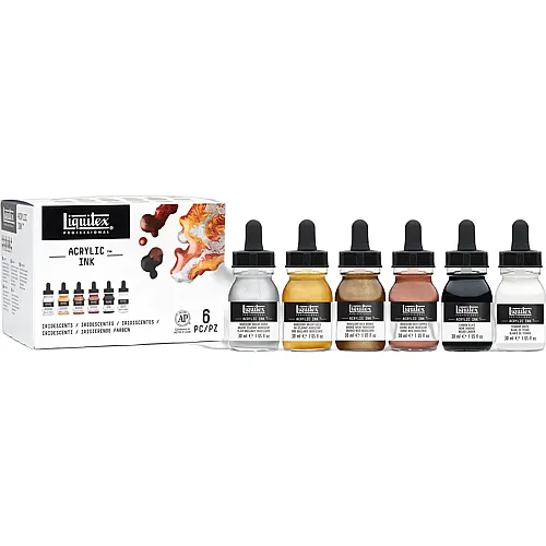 Liquitex Lqx Prof. Acrylic Ink Set Metallics 6 X 30 ML Flaschen