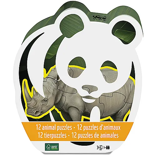 12 Tierpuzzles