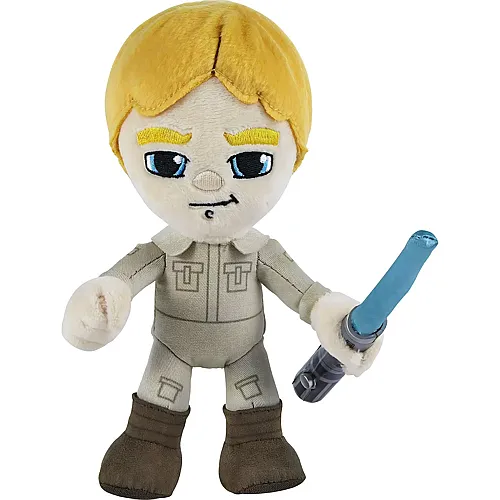 Luke Skywalker mit aufleuchtendem Lichtschwert 19cm