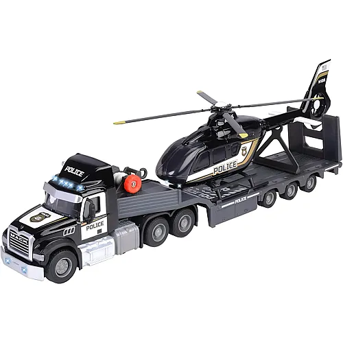 Truck & Polizei Helikopter mit Licht & Sound