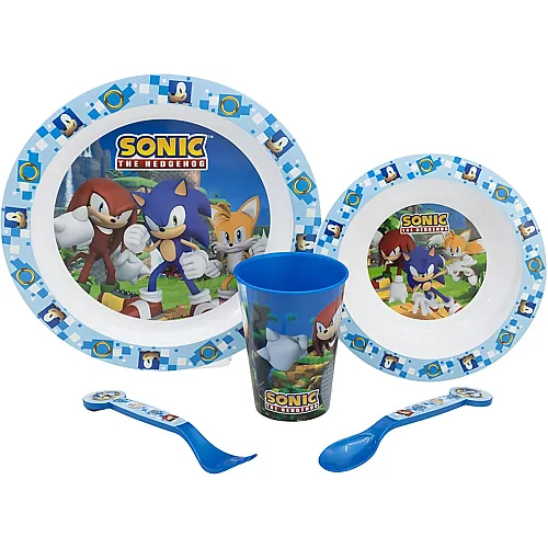 Stor Sonic Fr�hst�cks Set - 5 Teile