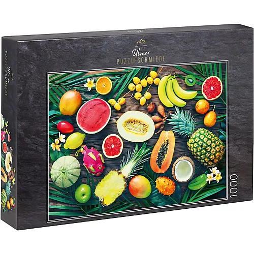Ulmer Puzzleschmiede Bunte Obst-Kiste mit exotischen Fr�chten - 1000 Teile