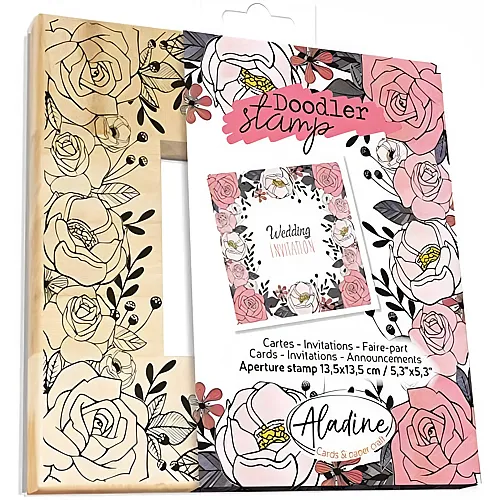 Aladine Doodler Holzstempel Blumen