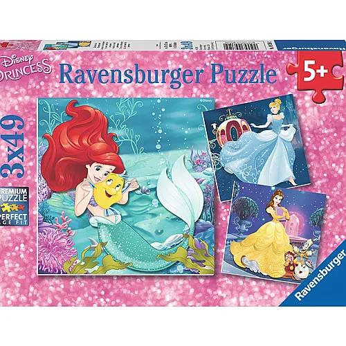 Ravensburger Puzzle Disney Princess Abenteuer der Prinzessinnen (3x49)