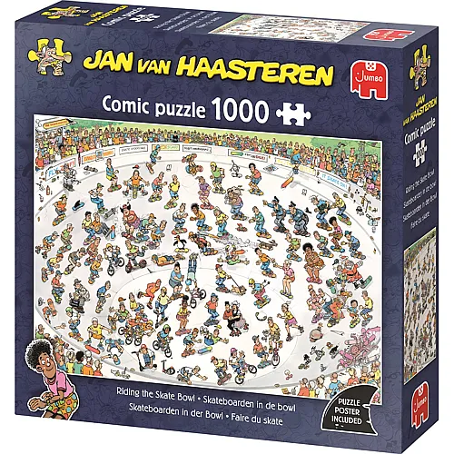 Jumbo Puzzle Jan van Haasteren Skateboarden In der Bowl - 1000 Teile