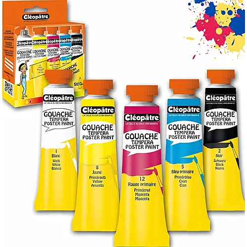 Cleopatre 5 Tuben Gouache IN Blisterverpackung, JE 10ml�: Weiss, Prim�