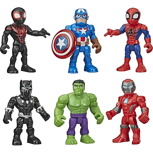 Hasbro Avengers 6er Pack Marvel Super Hero Adventures - 12,5 cm