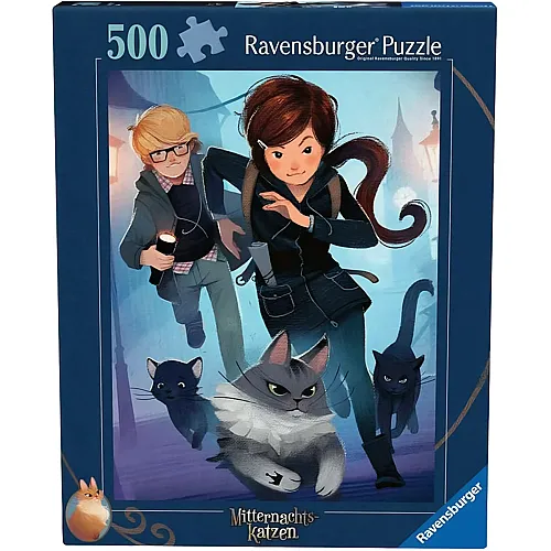 Ravensburger Puzzle Mitternachts-Katzen (500Teile)