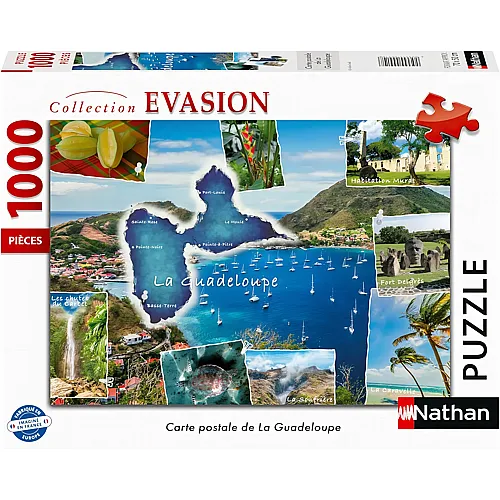 Nathan Puzzle Collection Evasion Postcard From Guadeloupe - 1000 Teile
