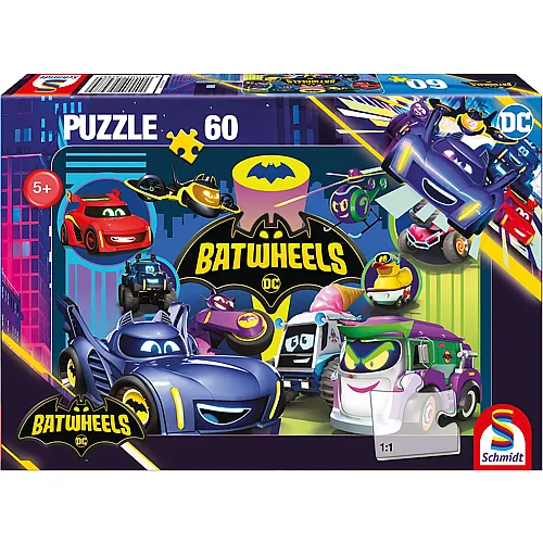 Schmidt Puzzle Batman Batmobile gegen Legion der Dser (60Teile)
