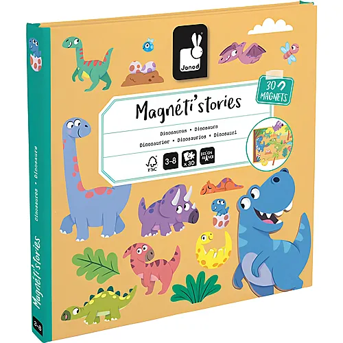 Janod Magnetistories Dinosaurier - 30 Teile
