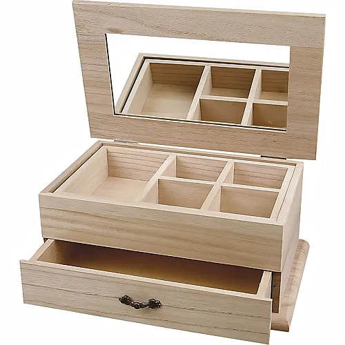 Wooden jewelry box - 27 x 12 x 17 cm