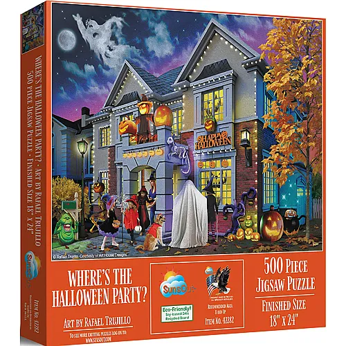 SunsOut Puzzle Rafael Trujillo Wo ist die Halloween-Party? - 500 Teile