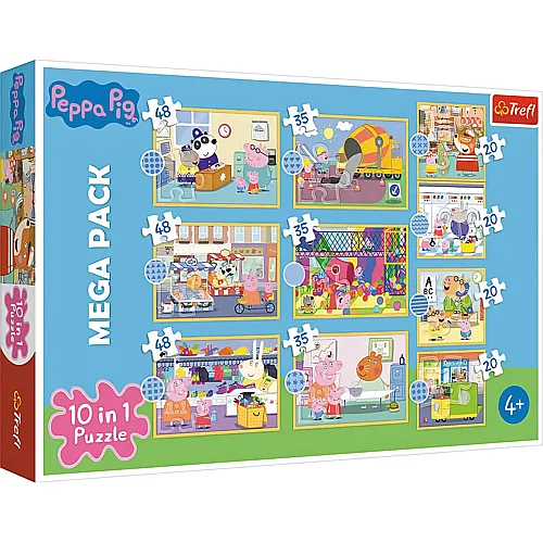 Trefl Puzzle 10in1 Mega Pack Peppa Pig - 48 Teile