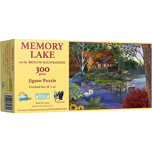 SunsOut Puzzle Bigelow Illustrations Memory Lake - 300 Teile