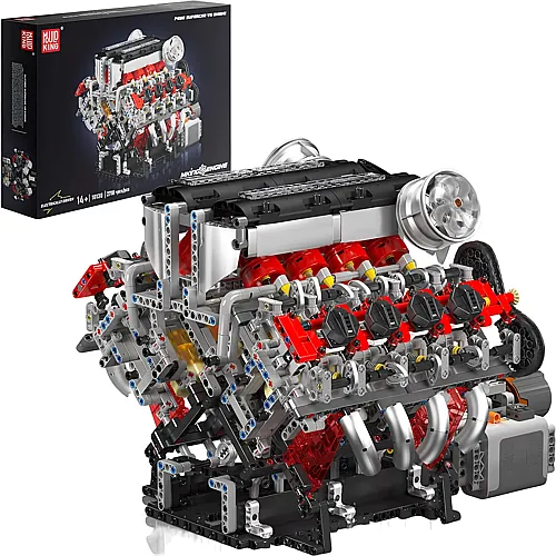 Mould King 10230 W12 Set di blocchi di costruzione del motore, MOC Mini motore di trasmissione