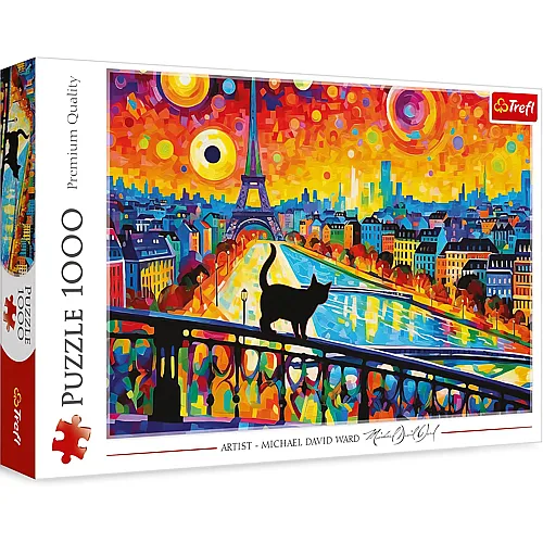 Trefl Puzzle Katze in Paris - 1000 Teile