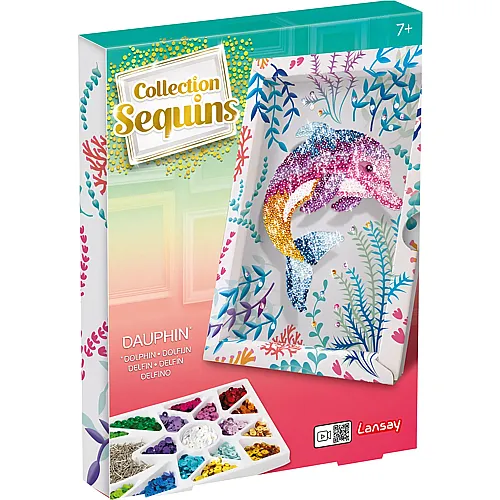 Paillettenkunst Delfin