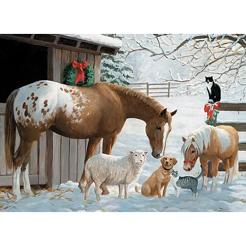Cobble Hill Puzzle Persis Clayton Weirs Familly - Winter Barnyard (350Teile)