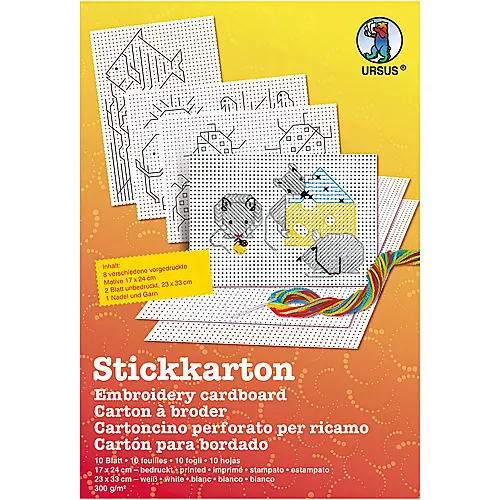 Ursus Stickkarton mit Motiv 300 g/m2