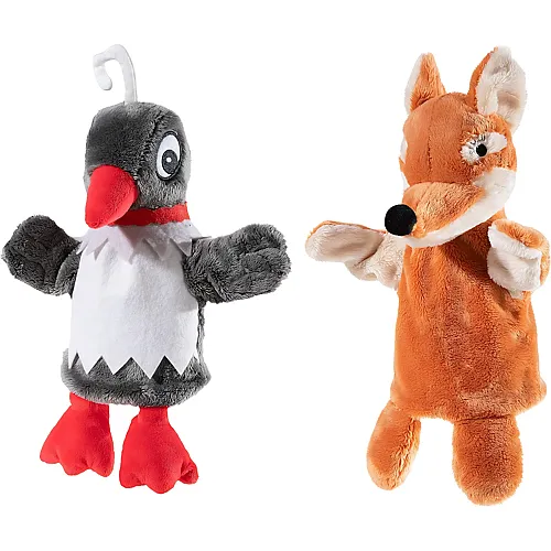 Handspielpuppen Frau Elster und Herr Fuchs 24cm