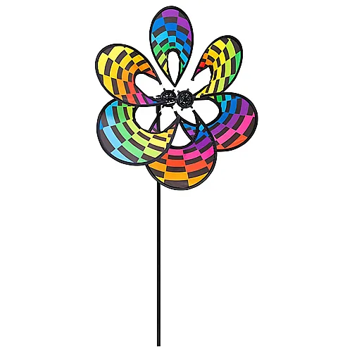 HQ Invento Windspiele Windrad Paradise Flower Rainbow Checker