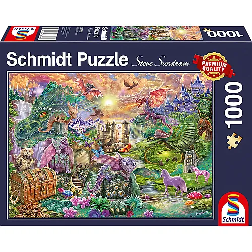 Schmidt Puzzle Verzaubertes Drachenland (1000Teile)