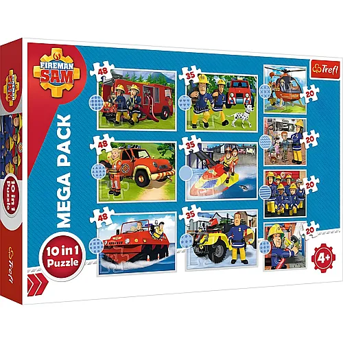 Trefl Puzzle 10in1 Mega Pack Feuerwehrmann Sam