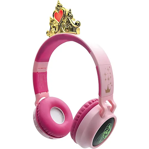 Lexibook Disney Princess 3D 2-in-1 Bluetooth- und Kabelanschluss, faltbare Kopfhrer mit sicherer Lautstrke