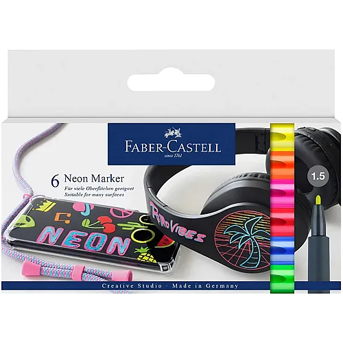 Faber-Castell Permanent Marker Neon (9Teile)