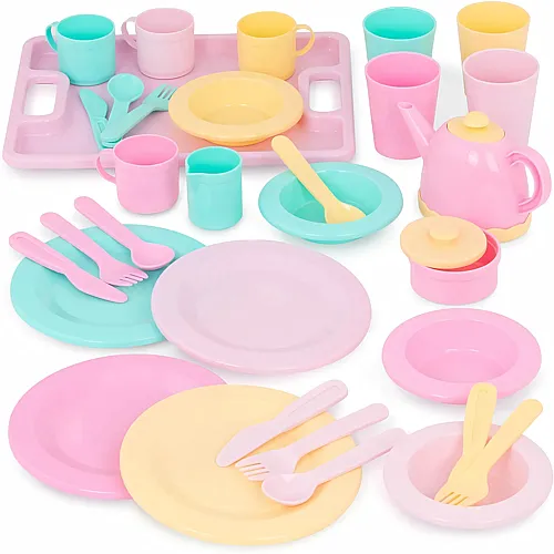 Geschirr Set und Teekanne - 34 Teile