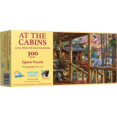 SunsOut Puzzle Bigelow Illustrations Im Blockh�tten-Paradies - 300 Teile