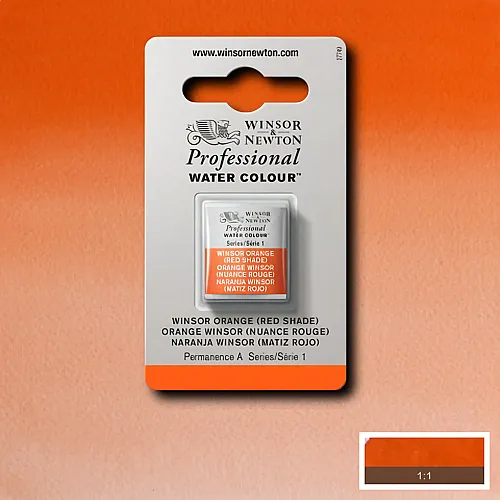 Winsor & Newton W&n Prof. Water Colour 1/2 N�pfchen Winsororange (rotton